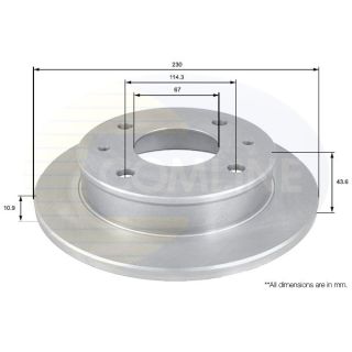 Stabdžių diskas COMLINE ADC1019