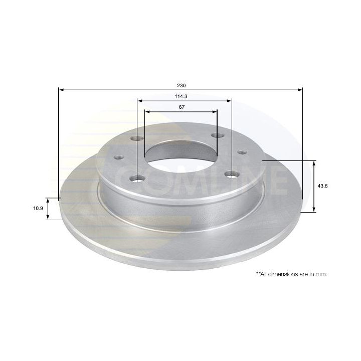 Stabdžių diskas COMLINE ADC1019