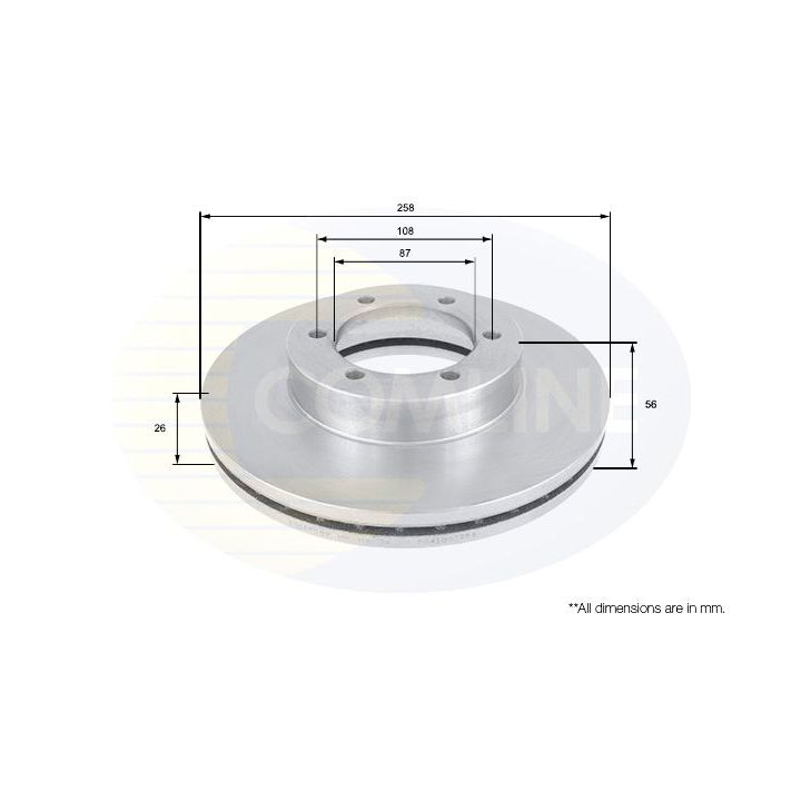 Stabdžių diskas COMLINE ADC1030V