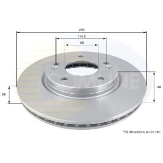 Stabdžių diskas COMLINE ADC1031V