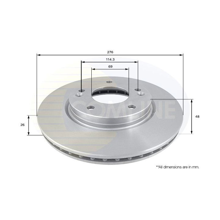 Stabdžių diskas COMLINE ADC1031V