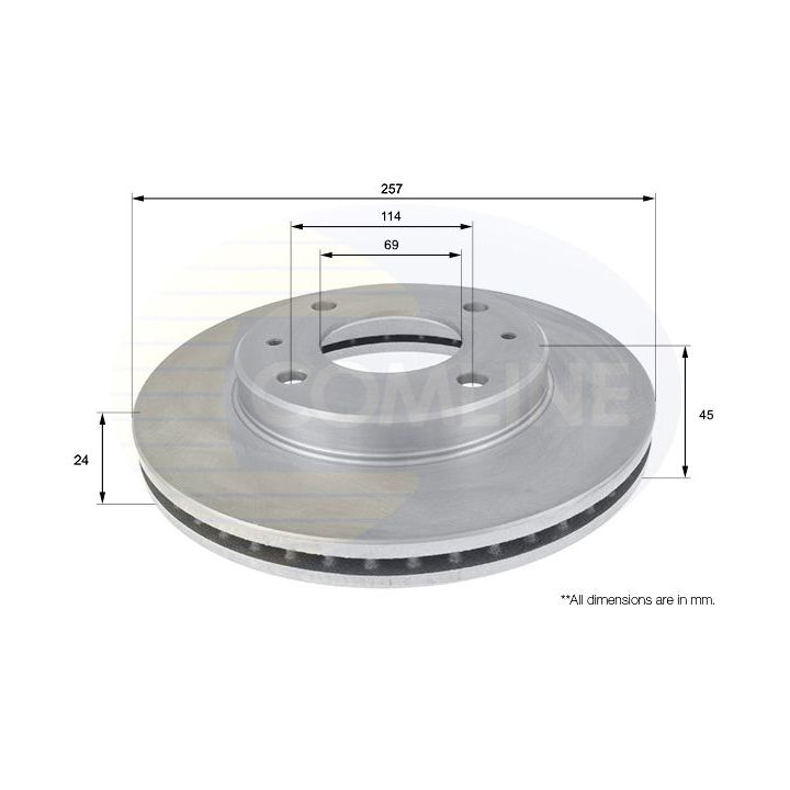 Stabdžių diskas COMLINE ADC1035V