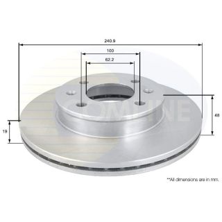 Stabdžių diskas COMLINE ADC1039V