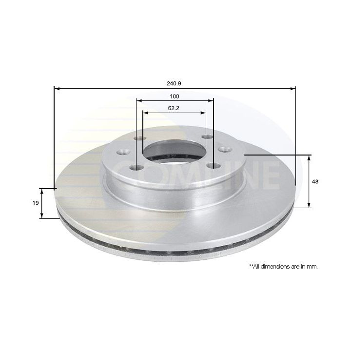 Stabdžių diskas COMLINE ADC1039V