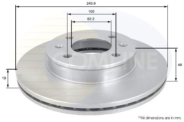 Stabdžių diskas COMLINE ADC1039V