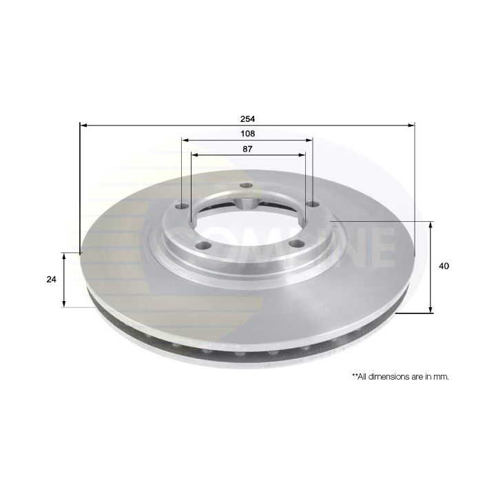 Stabdžių diskas COMLINE ADC1040V