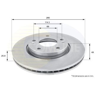 Stabdžių diskas COMLINE ADC1041V