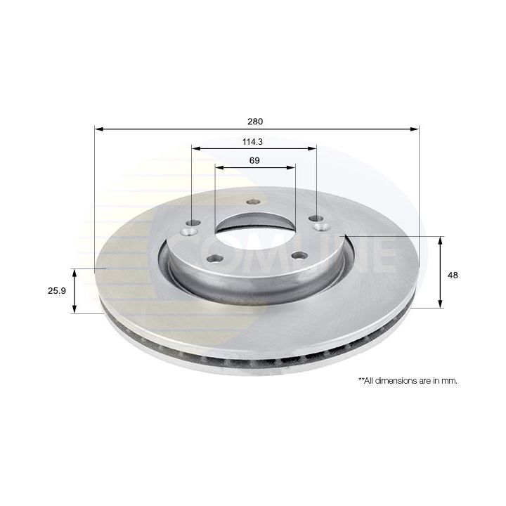 Stabdžių diskas COMLINE ADC1041V