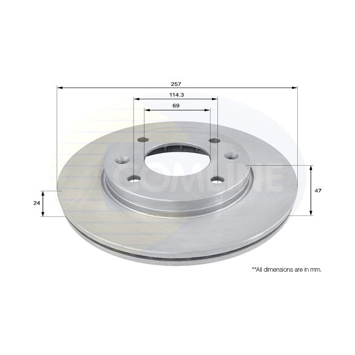 Stabdžių diskas COMLINE ADC1042V