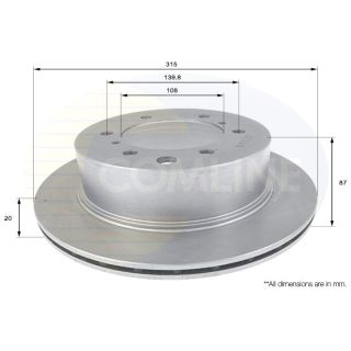 Stabdžių diskas COMLINE ADC1045V
