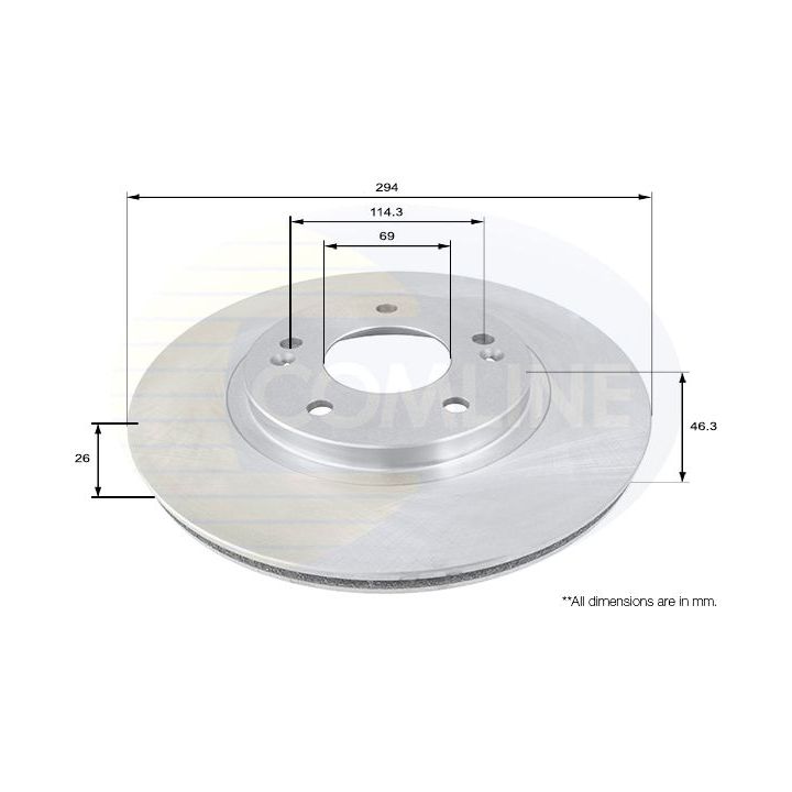 Stabdžių diskas COMLINE ADC1050V