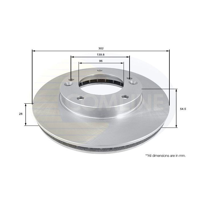 Stabdžių diskas COMLINE ADC1051V