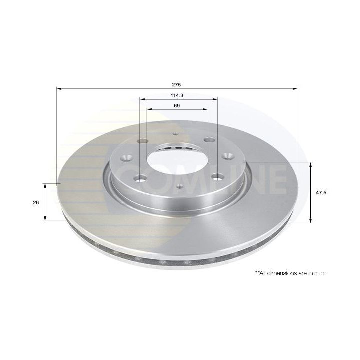 Stabdžių diskas COMLINE ADC1053V