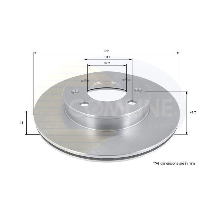 Stabdžių diskas COMLINE ADC1055V