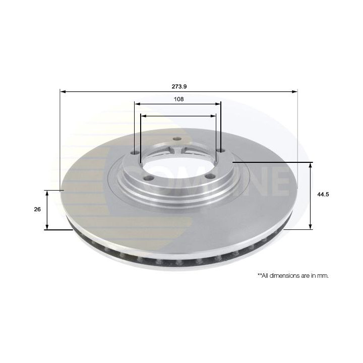 Stabdžių diskas COMLINE ADC1062V
