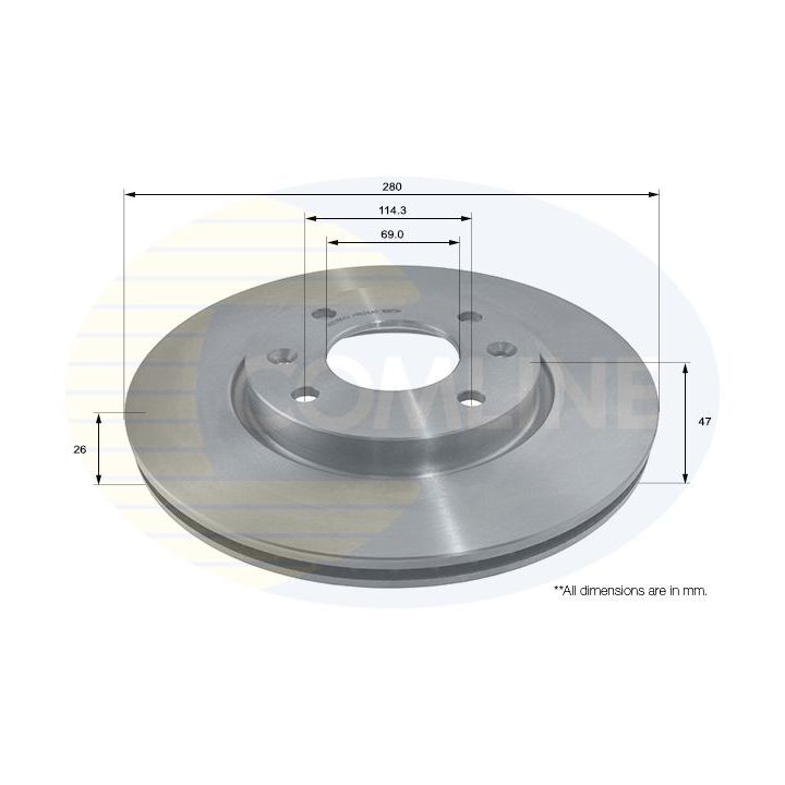 Stabdžių diskas COMLINE ADC1064V