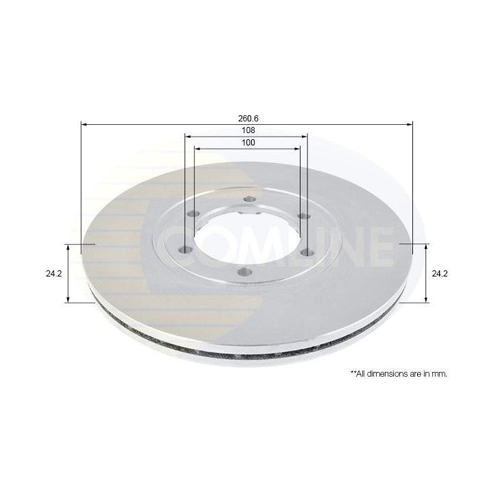 Stabdžių diskas COMLINE ADC1069V