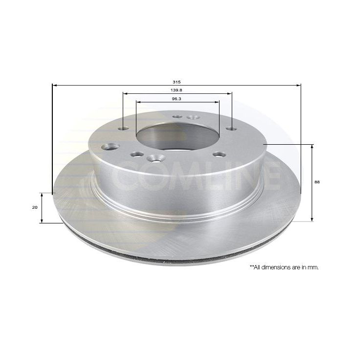 Stabdžių diskas COMLINE ADC1088V