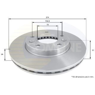 Stabdžių diskas COMLINE ADC1091V