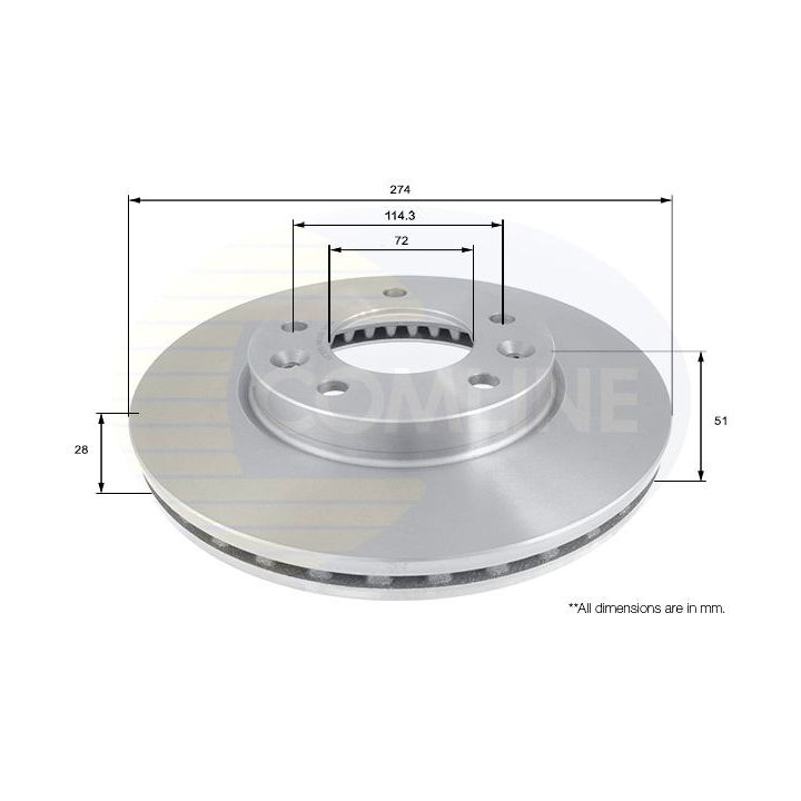 Stabdžių diskas COMLINE ADC1091V