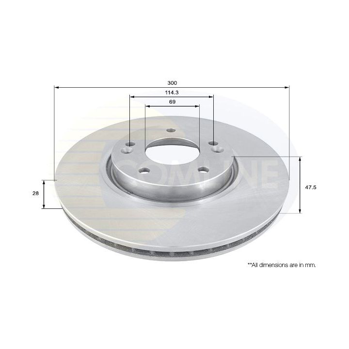 Stabdžių diskas COMLINE ADC1092V