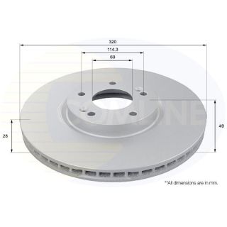 Stabdžių diskas COMLINE ADC1096V