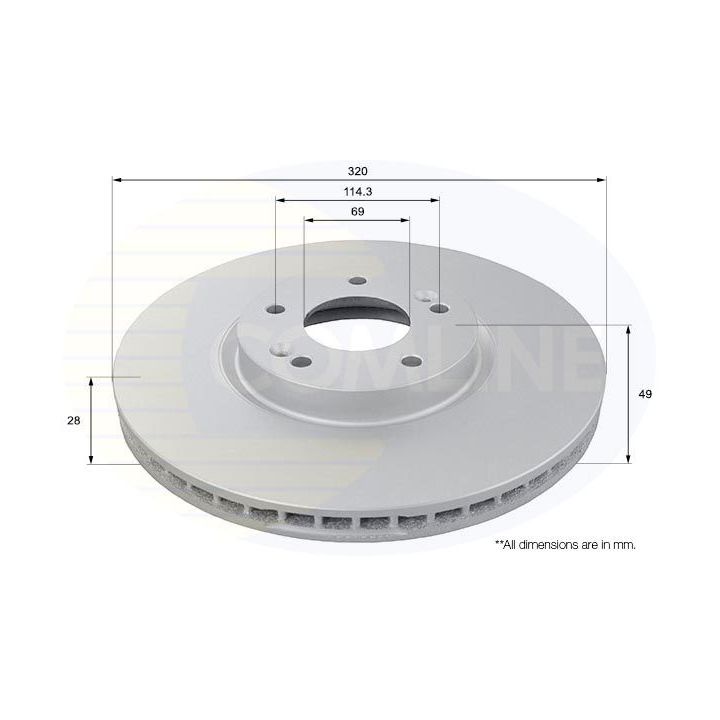 Stabdžių diskas COMLINE ADC1096V