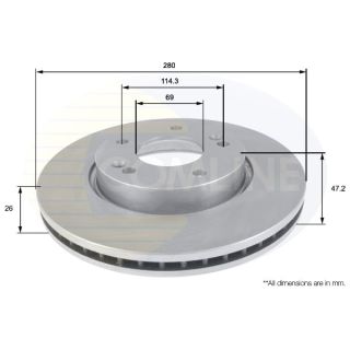Stabdžių diskas COMLINE ADC1098V