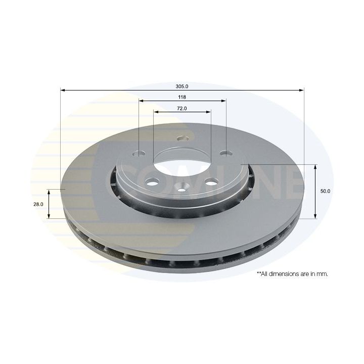 Stabdžių diskas COMLINE ADC1110V
