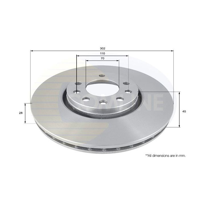Stabdžių diskas COMLINE ADC1115V