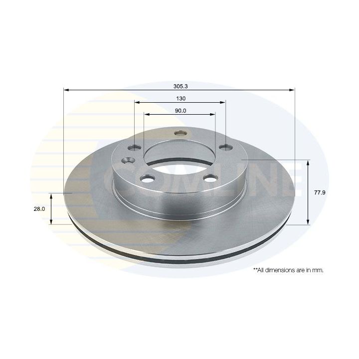 Stabdžių diskas COMLINE ADC1125V