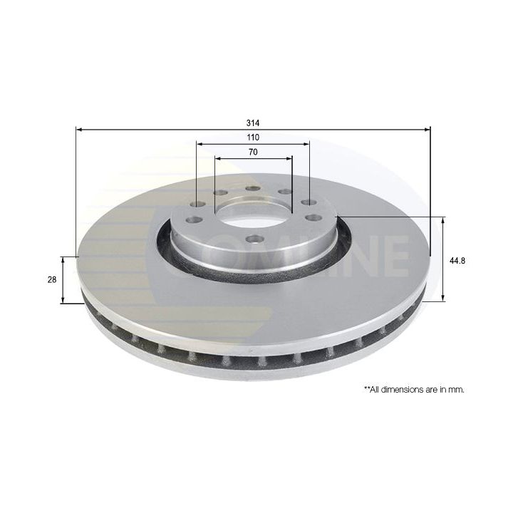 Stabdžių diskas COMLINE ADC1135V