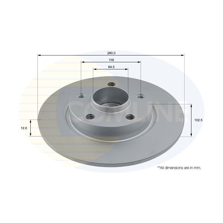 Stabdžių diskas COMLINE ADC1137