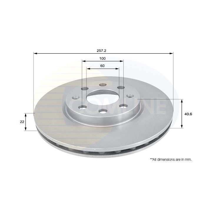 Stabdžių diskas COMLINE ADC1138V