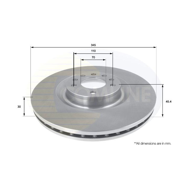 Stabdžių diskas COMLINE ADC1155V