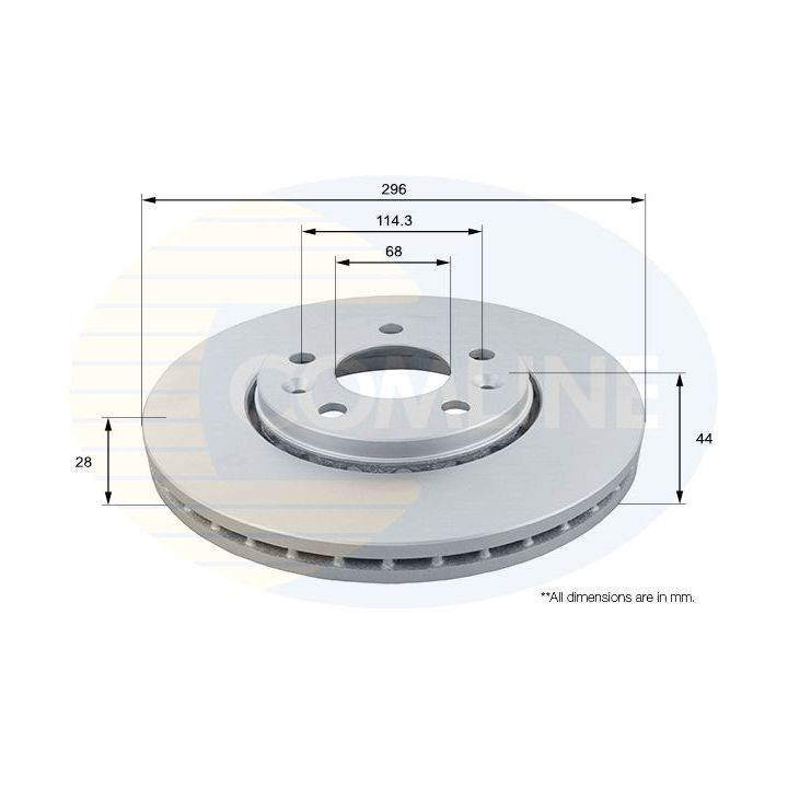 Stabdžių diskas COMLINE ADC1163V