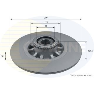 Stabdžių diskas COMLINE ADC1164