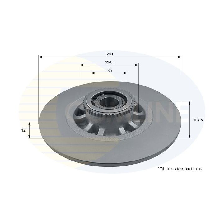 Stabdžių diskas COMLINE ADC1164