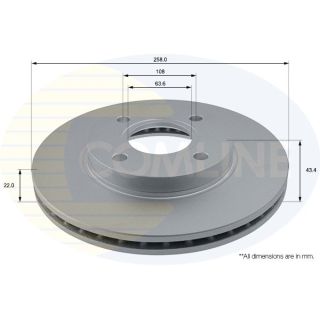 Stabdžių diskas COMLINE ADC1206V