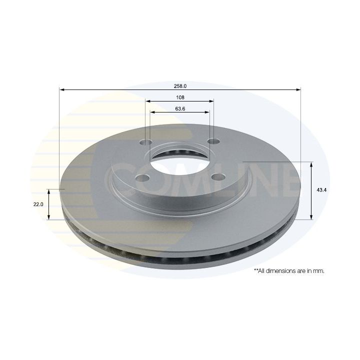 Stabdžių diskas COMLINE ADC1206V
