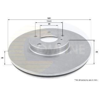Stabdžių diskas COMLINE ADC1238V