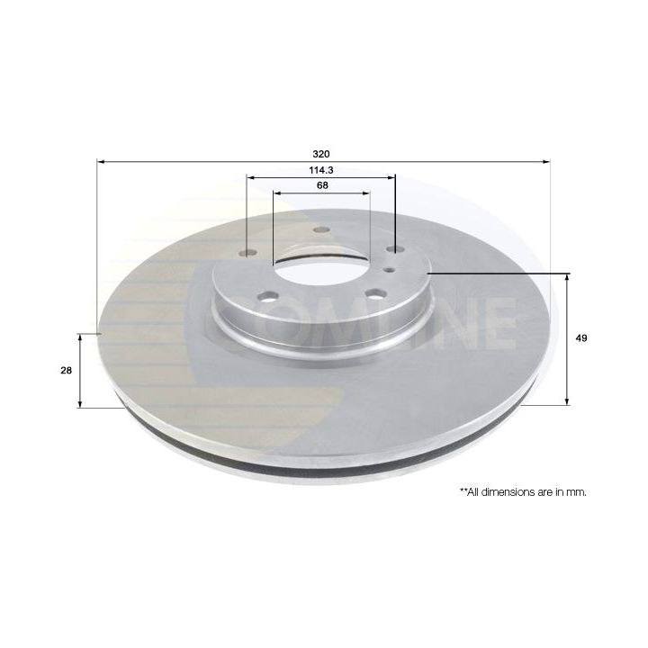 Stabdžių diskas COMLINE ADC1238V