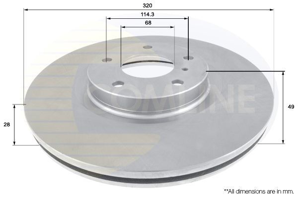 Stabdžių diskas COMLINE ADC1238V