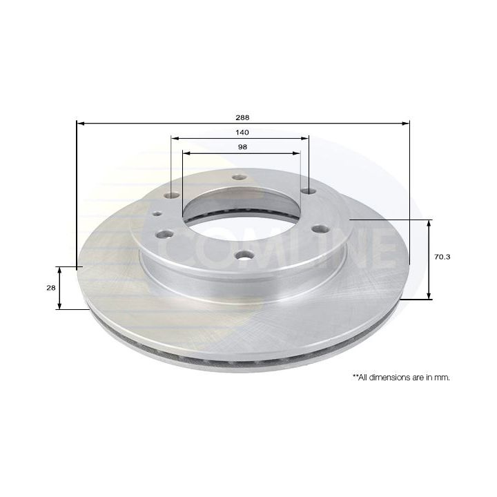 Stabdžių diskas COMLINE ADC1239V