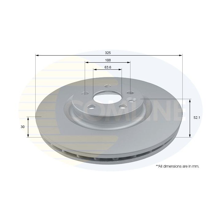 Stabdžių diskas COMLINE ADC1287V
