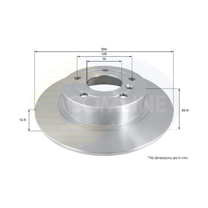Stabdžių diskas COMLINE ADC1307