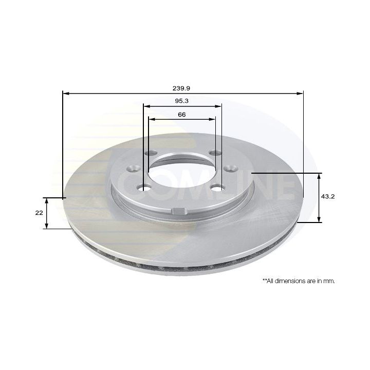 Stabdžių diskas COMLINE ADC1313V
