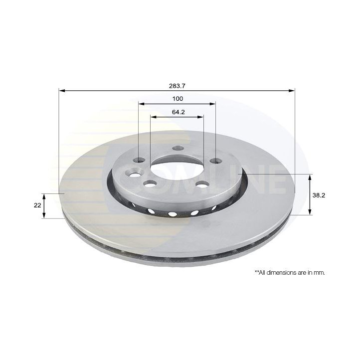 Stabdžių diskas COMLINE ADC1318V
