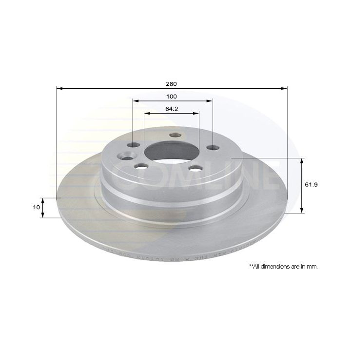 Stabdžių diskas COMLINE ADC1319