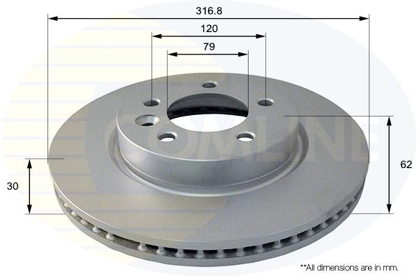 Stabdžių diskas COMLINE ADC1321V